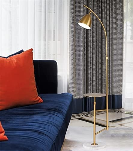 Luminárias de chão de prateleira dourada xbwei para mesa de chá Sofá Stand Stand Lamp Iron Art Marble Bedside Luzes verticais