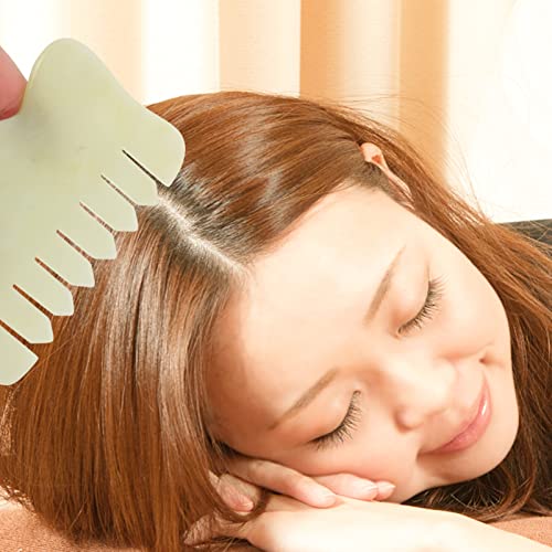 Massageador de cabeça pesada Massageador de cabeça 2pcs jade Stone Massage Hair pente jade massage