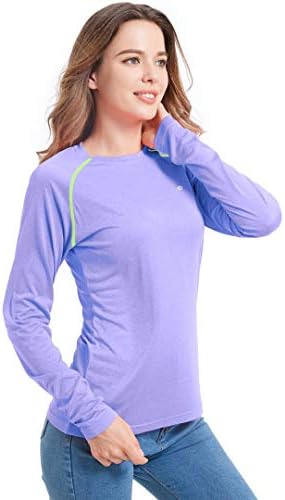 Camisas de proteção solar UPF mais femininas Mulheres de manga longa SPF UV rápido seco de camiseta ao ar livre leve