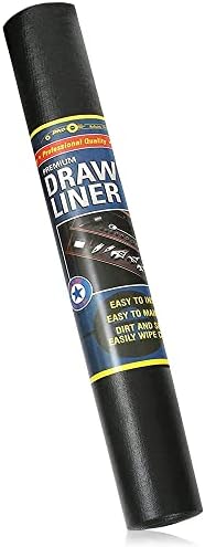EPPCO Enterprises Box Drawer Liner de 12 polegadas de largura x 72 ”de longa ferramentas que não deslizam tapete de tórax, preto