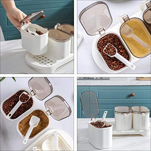 Hemoton Tempering Rack Pots Caixa de condimentos plásticos Caixa de armazenamento de parede de cozinha- ​​Punch- rack de armazenamento