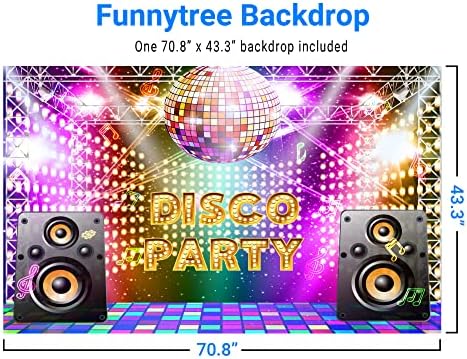 Funnytree vintage 70s 80s 90s Disco Party Party para fotografia Let's Glow Crazy Adults Birthday Borning Background Shining