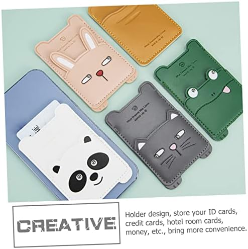 Carteira de abaodam para cartas de adesivo de gato de caixa cinza smartphones da moda smartphones na bolsa desenho animado