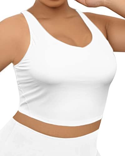 Marinavida branca plus size sportline esportivo sutiã para mulheres colheita de tanque superior wirefree preenchido suporte de ioga sutiã BRA 2X