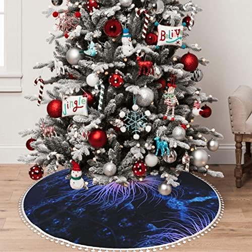 Sea Anemone Pompom Christmas Tree Salia de decoração de decoração Salia de árvore. Diâmetro 30/36/48 polegadas