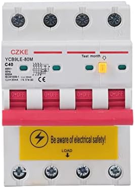 Kavju YCB9LE-80M 4P Circuito de corrente residual com proteção de corrente e vazamento 230V RCBO MCB 30MA 6-80A