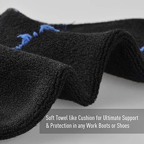 As botas de trabalho masculinas ecológicas são meias de tripulação atlética, uma almofada pesada de umidade de tecnologia seca 8 pares