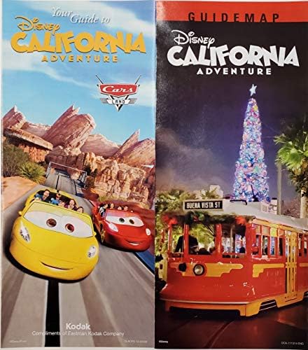 Disneyland Park Conjunto de guias turísticos de 8 mapa com a California Adventure Buena Vista Cars Street Land Condor