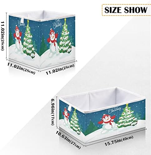 Organizador de cubos de armazenamento dobrável de Alaza, Winter Snowlan Christmas Storage Armazenador de prateleira
