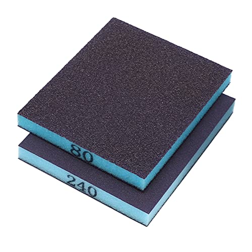 Kit de esponja de areia, esponja de remoção de ferrugem azul 6pcs 60−320 grão para polimento de móveis