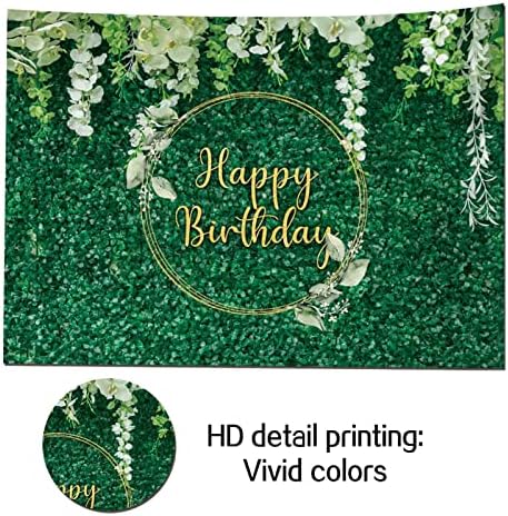 Nature Green Leaf 3D Fotografia Floral Cenários de Feliz Aniversário Decoração Foto de Adeço Propções de Bolo Tabela Bolo Retrato