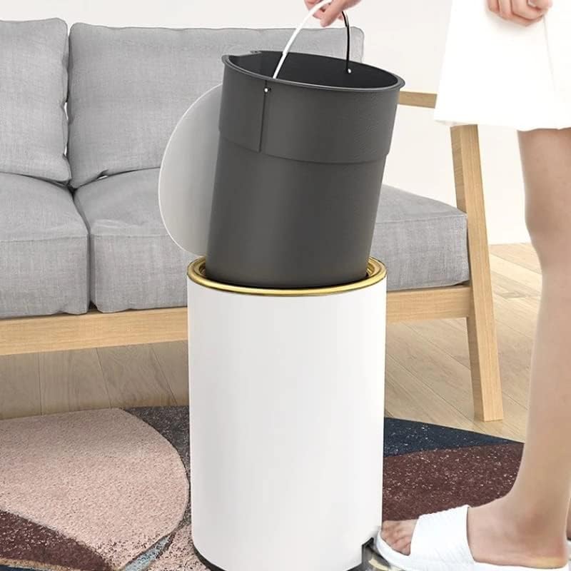N/A Lixo pode aço inoxidável Pressione o lixo do banheiro lata de lata de cozinha Produtos domésticos