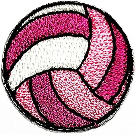 UMama Patch Conjunto de 3 mini -rosa de vôlei rosa Bola de futebol bordado Patch Patch Sports Sports Volleyball Ferro em remendos