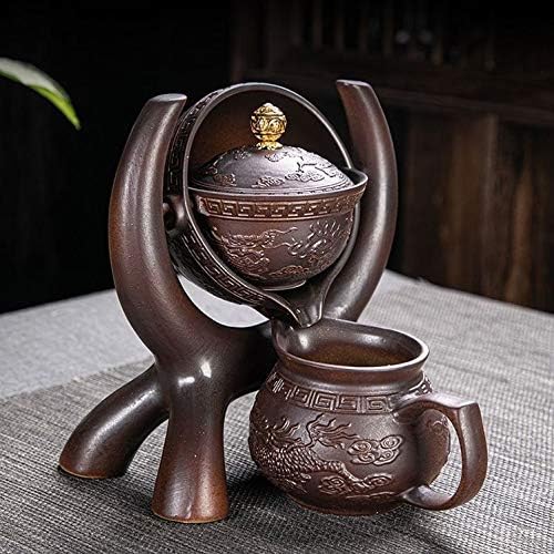 Conjunto de chá semi-automático de moagem de pedra de cerâmica de Twdyc, Creative Kung Fu Chá de chá Cerimônia Creative Creimony Supplies