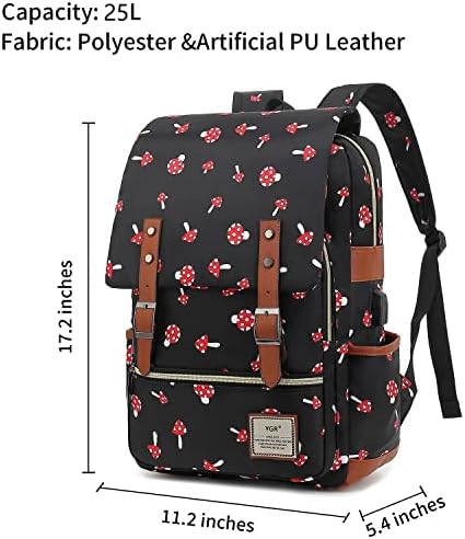YGR Backpack de laptop floral para mulheres, mulheres, escola, viagens, negócios, esportes ao ar livre, escritório, trabalho