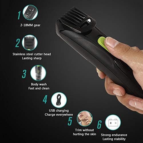 Cabelo de Walnuta Clipper USB Recarregável aparador de cabelo à prova d'água Máquina de corte de cabelos lâmina de aço de aparador doméstico