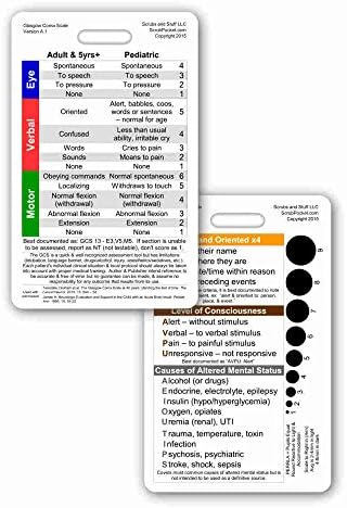 Glasgow Coma Scale Vertical Reference Id Id Card