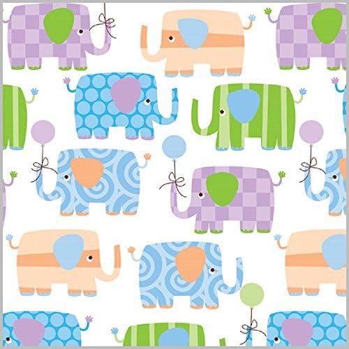 Baby Elephant Gift embrulhou chapas planas 24 x 6 '