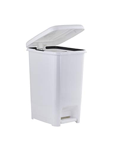 Superio Slim Step On Pedal Plastic Lift, lixo de resíduos para baixo da mesa, escritório, quarto, banheiro, cozinha