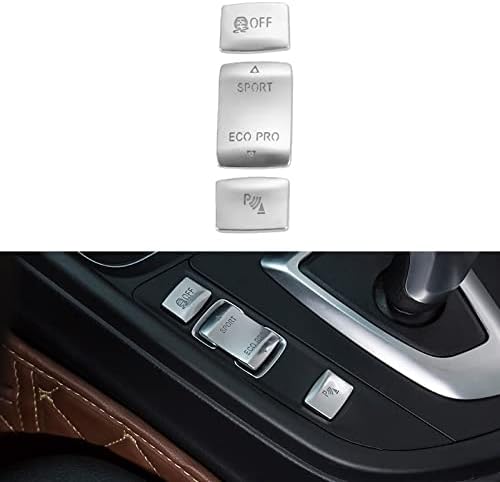 Lyqfff Crome Crome Button Capas adesivos Acessórios para interiores do carro, para BMW F20 F21 F22 F23 F30 F31 F34 F32 F33 F36 1/2/3/4