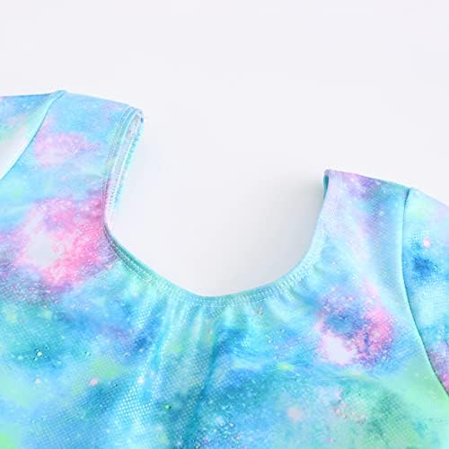 Afavom Leotard for Girls Ginástica dança de balé de leotard de manga longa brilhante Sparkle Sky Skydards Unitards