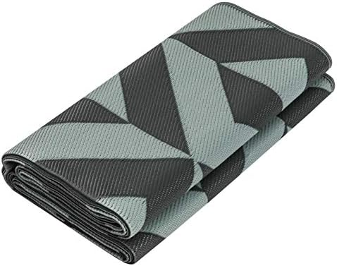 RV MAT PATIO RUG GEOMÉTRICO TRIANGLE PADRÃO 9x16 preto/cinza