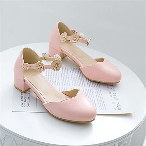 Big Kids Girls Mary Jane Sapatos de vestido bombas de salto baixo