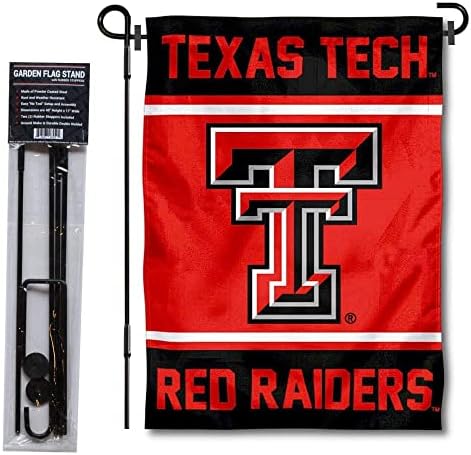 Bandeira do jardim da Texas Tech e suporte do poste de bandeira