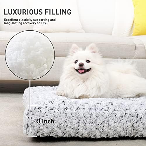 Cama de cachorro lavável Deluxe Camas de caixas de cachorro de pelúcia Fulfy Fyfy Kennel Pad Anti-Slip Pet Sleepor