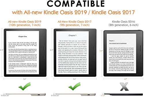 Ccoo Kindle Oasis Case Tampa à prova d'água com recurso de esteira de sono automático se encaixa apenas em oásis Kindle de