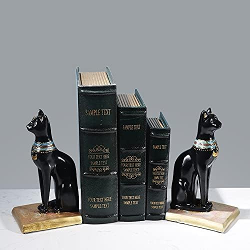Mmllzel retro resina egípcia Cats Decoração Livros Livros Vintage Stand para Livros Estante de Estante Ajuste Ano Novo Decoração