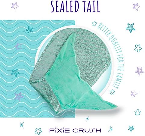 Pixiecrush Mermaid Tail Clanta para adolescentes/adultos e crianças grossas e luxuosas super confortáveis ​​lã se aconchegar com costura dupla, mantenha os pés quentes