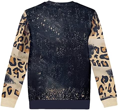 Miashui algodão moletom macio feminino dia dos namorados padrão fofo padrão de leopardo imprimir pulôver de ombro