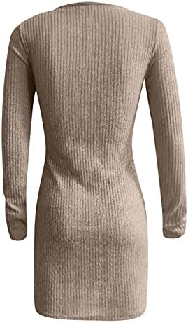 Vestido de suéter comprido feminino casual colorido de lã de lã zíper da cintura vestido de quadril malha