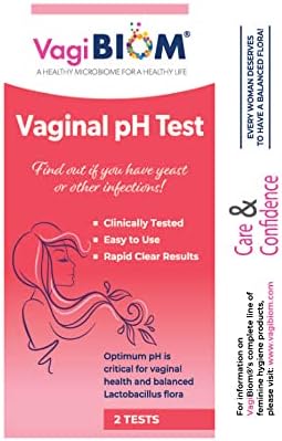 Testador de pH vaginal vagibiom: microbioma vaginal equilibrado e saudável garante pH ideal. Você tem problemas íntimos, não adivinhe o kit de teste de pH