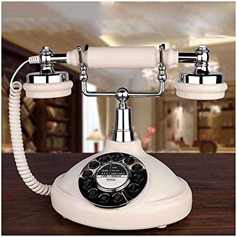 LhllHl Retro Follline Telefone feito de telefone antigo fixo Redial antigo com cordão para o hotel em casa Sala de leitura