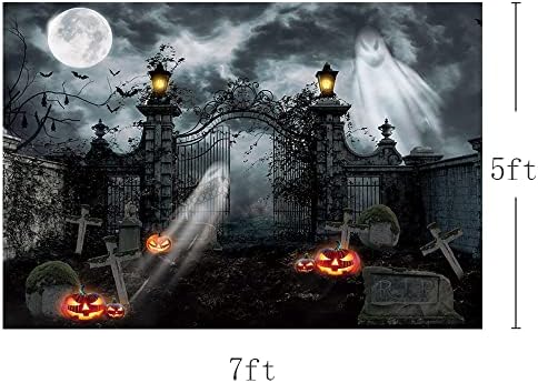 Mehofond 7x5ft halloween assombrado cemitério fotografia pano de fundo gótico noturno ghost lanterna assustadora terror desolado cemitério