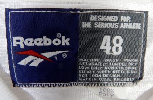 1997 Chefes de Kansas City Barron Steve Wallace 74 Jogo emitido White Jersey 48 62 - Jerseys de Jerseys usados ​​na NFL não assinada