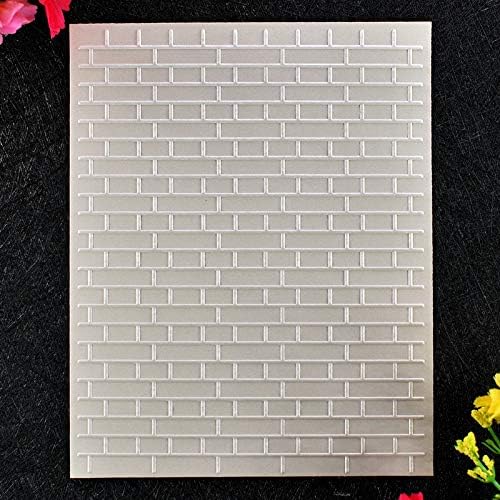 Ddoujoy Brick Wall Background Plástico Pastas de relevo para fabricação de cartões de cartão e outros artesanato em papel 3010911
