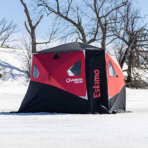 Eskimo surto 450xd Pop-up portátil abrigo de pesca de gelo portátil, área de peixes de 75 pés quadrados, 4-5 pessoas