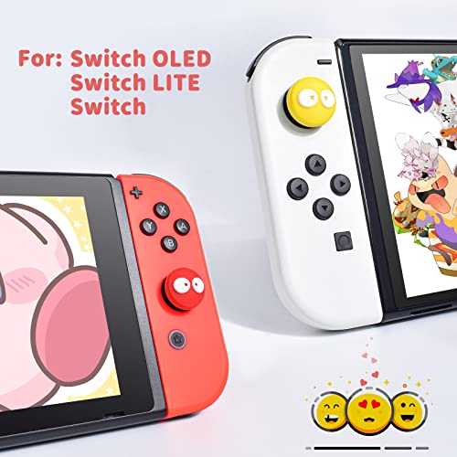 Expressão DLSEEGO FACE O POMEGRA DE CAPS DE CAPS DE SWITCH & SWITCH LITE & SWITCH OLED ALEY CON KAWAII CARACTON 3D CONSOL