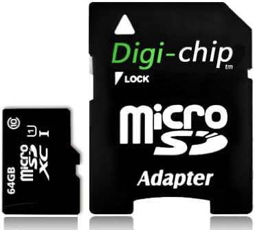DIGI-CHIP 64GB Micro-SD CARTÃO DE MEMÓRIA UHS-1 Classe 10. Feito com chips de memória de alta velocidade da Samsung. Para Samsung Galaxy
