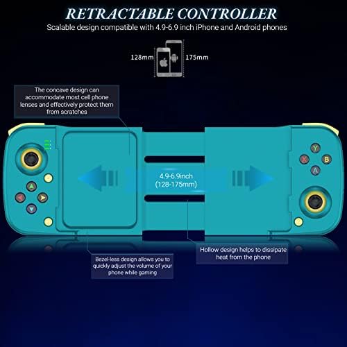 Controlador Arvin Bluetooth para iPhone/iPad/MacBook/iOS/android/samsung/tablet/pc gamepad joystick com botão traseiro, gatilhos analógicos,