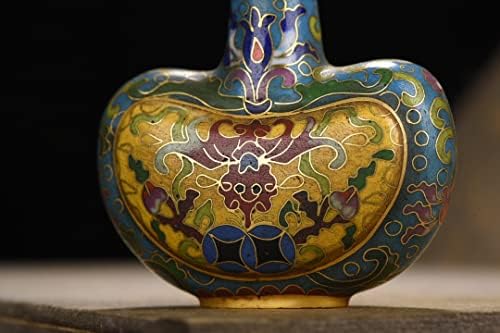 3 Coleção folclórica chinesa Old Bronze Cloisonne esmalte felicidade e longevidade garrafa de rapé de garrafas de ornamentos da cidade
