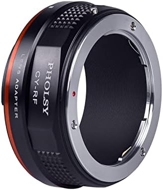 Adaptador de montagem de lentes Pholsy para a Contax Yashica Mount Lens Compatível com Yashica Contax C/Y para Canon Eos RF Mount Camera Body EOS R8, R50, R6 Mark II, R7, R10, R3, R5, EOS R5C, EOS R6, EOS R, EOS Rp