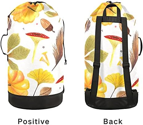 Mochila de lavanderia pesada para o outono de aquarela com alças de ombro de lavander