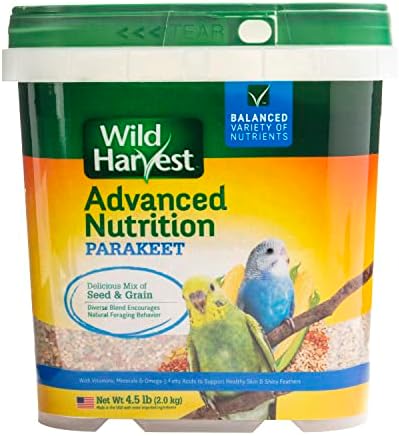 Wild Harvest WH-83540 Wild Harvest Advanced Nutrition Diet para dieta nutricional para periquitos, 4,5 libras