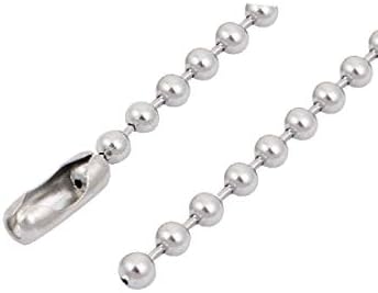 X-Dree aço inoxidável Ball Chain Chain Chanchain 3,2 mm por 39 polegadas 4pcs (Cadena de Bolas de Bolas de Acero Inoxidável