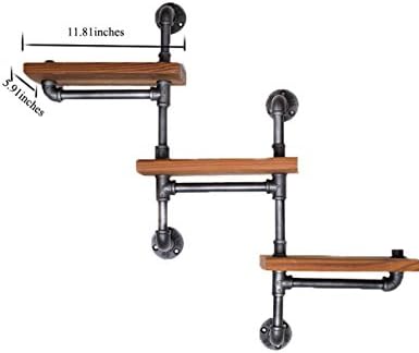 Encontre Joy Industrial Pipe Racks, parede de ferro forjado, cano de fundo retrô da indústria de madeira separador de água