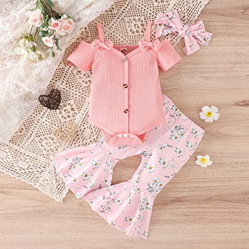 Roupa de menina infantil bebê roupas de sino floral roupa